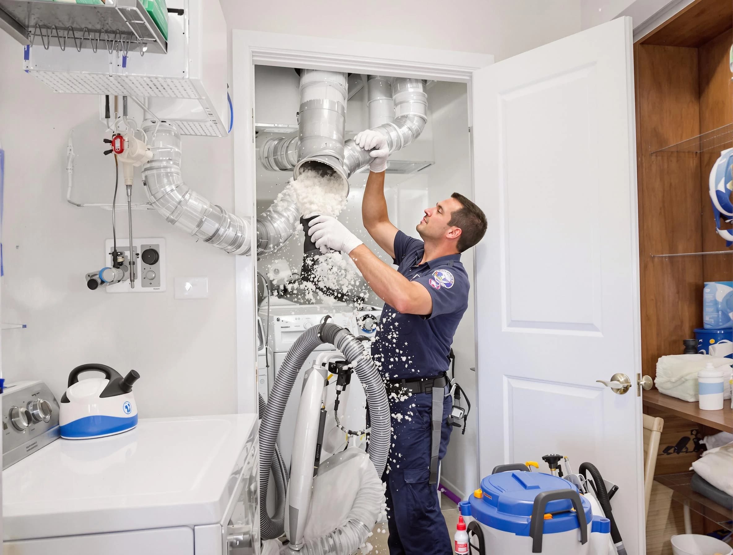 Del City Dryer Vent Cleaning technician delivering thorough residential dryer vent cleaning service in Del City