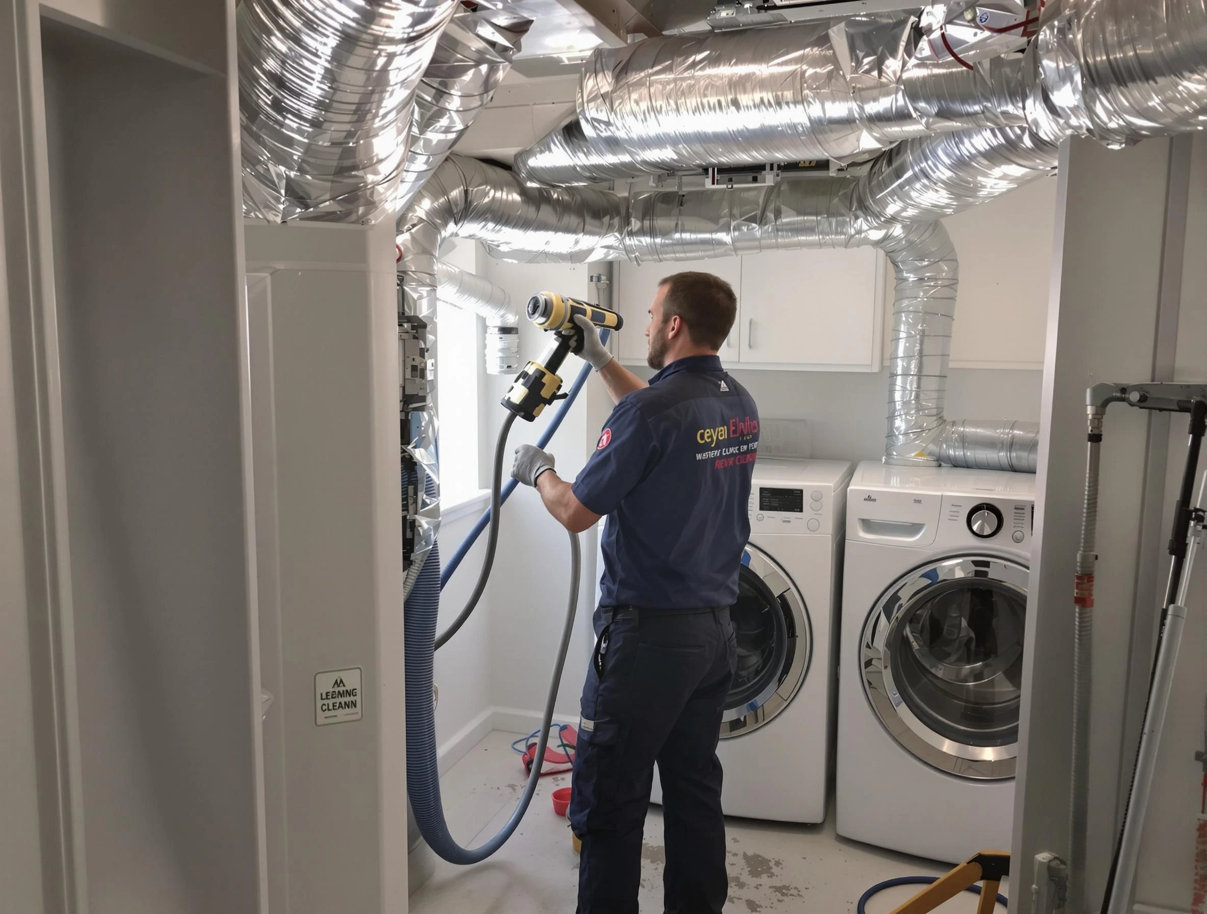 Del City Dryer Vent Cleaning specialist using advanced equipment for thorough duct cleaning in Del City