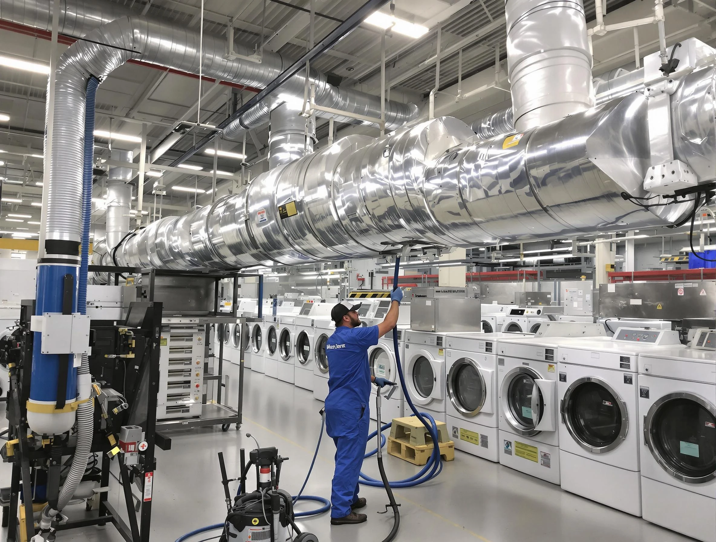 Del City Dryer Vent Cleaning team performing heavy-duty industrial dryer vent cleaning in Del City